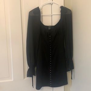 Black dress mesh sleeves